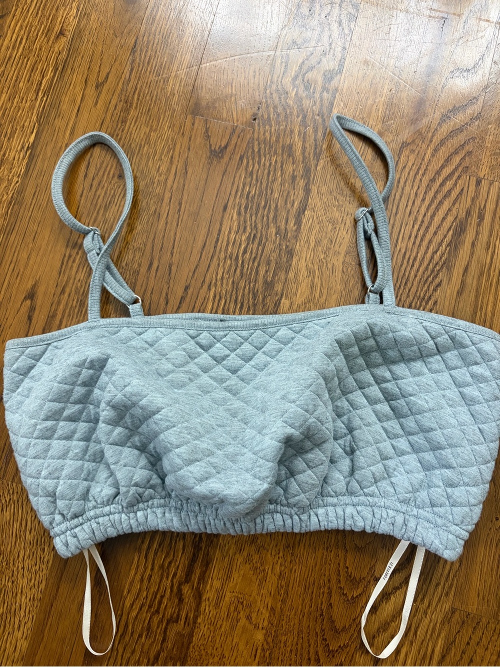 Forever 21 Gray Quilted Bralette Crop Top